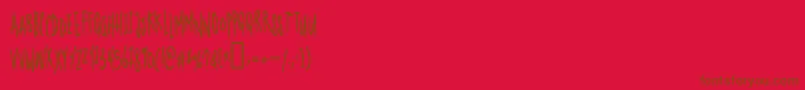 nerdproof Font – Brown Fonts on Red Background