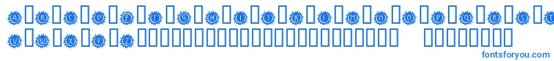 Saiba mais sobre a fonte KrCaliforniaSun Fonte KrCaliforniaSun – fontes azuis em um fundo branco