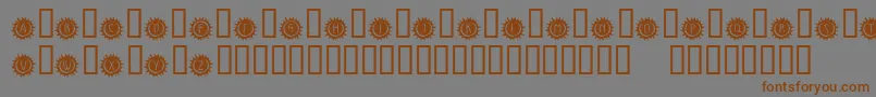 KrCaliforniaSun Font – Brown Fonts on Gray Background