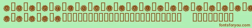 KrCaliforniaSun Font – Brown Fonts on Green Background