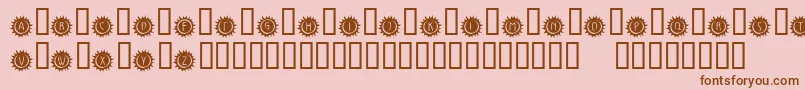 KrCaliforniaSun Font – Brown Fonts on Pink Background