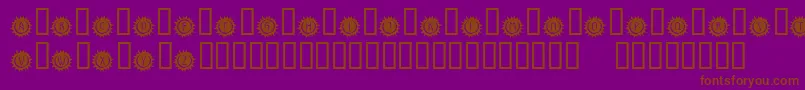 KrCaliforniaSun Font – Brown Fonts on Purple Background
