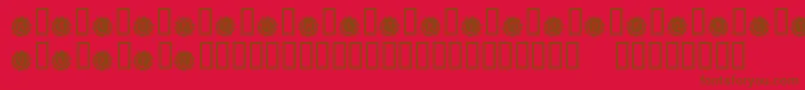 KrCaliforniaSun Font – Brown Fonts on Red Background