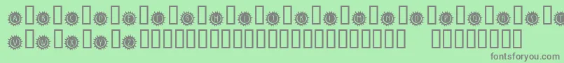KrCaliforniaSun Font – Gray Fonts on Green Background