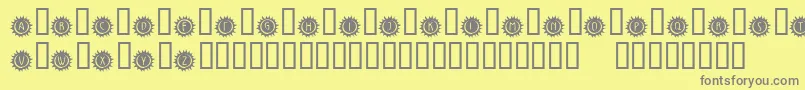 KrCaliforniaSun Font – Gray Fonts on Yellow Background