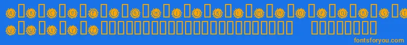 KrCaliforniaSun Font – Orange Fonts on Blue Background