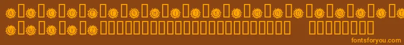 KrCaliforniaSun Font – Orange Fonts on Brown Background