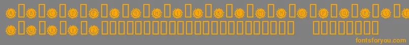 KrCaliforniaSun Font – Orange Fonts on Gray Background