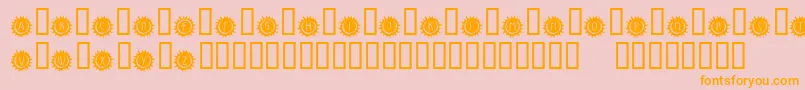 KrCaliforniaSun Font – Orange Fonts on Pink Background