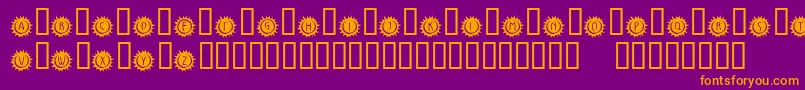 KrCaliforniaSun Font – Orange Fonts on Purple Background