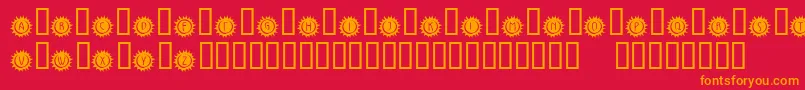 KrCaliforniaSun Font – Orange Fonts on Red Background