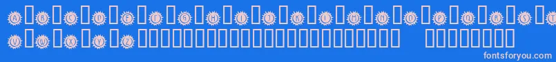KrCaliforniaSun Font – Pink Fonts on Blue Background