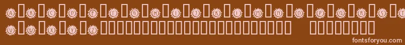 KrCaliforniaSun Font – Pink Fonts on Brown Background