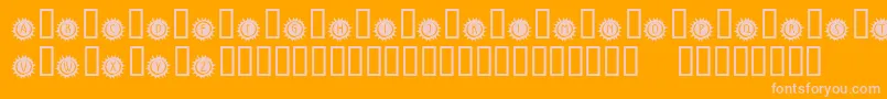 KrCaliforniaSun Font – Pink Fonts on Orange Background