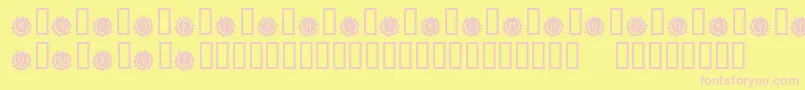 KrCaliforniaSun Font – Pink Fonts on Yellow Background