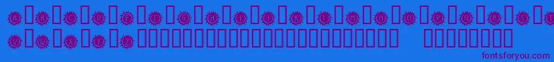 KrCaliforniaSun Font – Purple Fonts on Blue Background