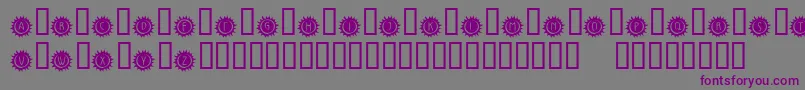 KrCaliforniaSun Font – Purple Fonts on Gray Background