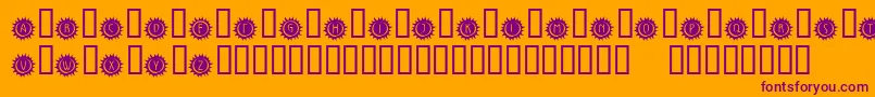 KrCaliforniaSun Font – Purple Fonts on Orange Background