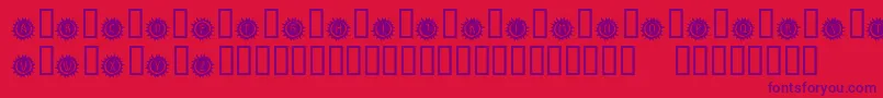 KrCaliforniaSun Font – Purple Fonts on Red Background