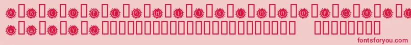 KrCaliforniaSun Font – Red Fonts on Pink Background