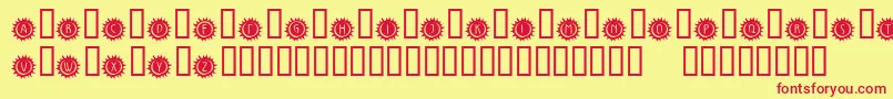 KrCaliforniaSun Font – Red Fonts on Yellow Background