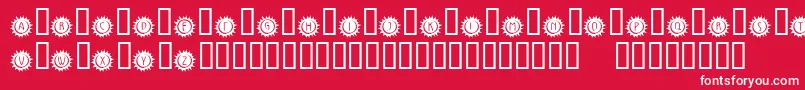 KrCaliforniaSun Font – White Fonts on Red Background