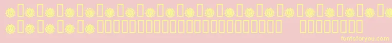 KrCaliforniaSun Font – Yellow Fonts on Pink Background