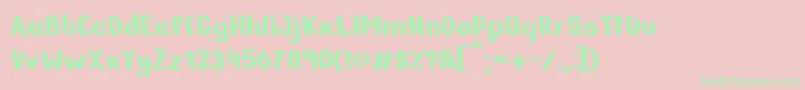 NerkoOne Regular Font – Green Fonts on Pink Background