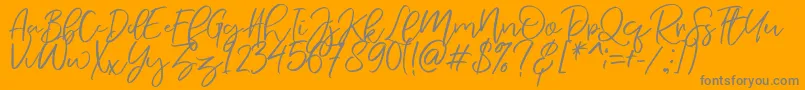 Police NermolaScript Regular – polices grises sur fond orange