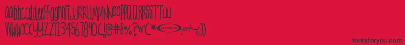 Fonte NERVT    – fontes pretas em um fundo vermelho