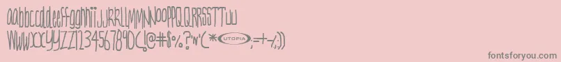 フォントNERVT    – ピンクの背景に灰色の文字