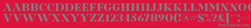 Więcej informacji o czcionce Nesdate October Ten Font by Situjuh 7NTypes D Czcionka Nesdate October Ten Font by Situjuh 7NTypes D – szare czcionki na czerwonym tle