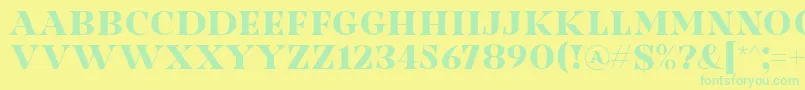 Fonte Nesdate October Ten Font by Situjuh 7NTypes D – fontes verdes em um fundo amarelo