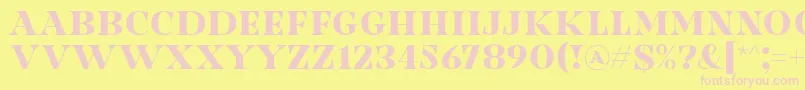 Fonte Nesdate October Ten Font by Situjuh 7NTypes D – fontes rosa em um fundo amarelo