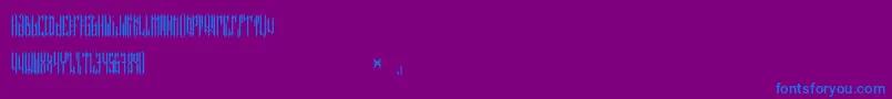 NETHER TYPE BETA 01-fontti – siniset fontit violetilla taustalla