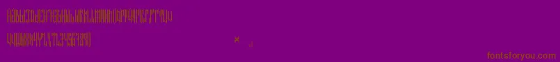 フォントNETHER TYPE BETA 01 – 紫色の背景に茶色のフォント