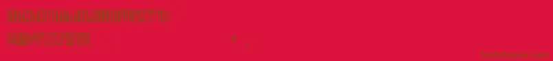 フォントNETHER TYPE BETA 01 – 赤い背景に茶色の文字