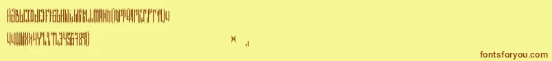 NETHER TYPE BETA 01-Schriftart – Braune Schriften auf gelbem Hintergrund
