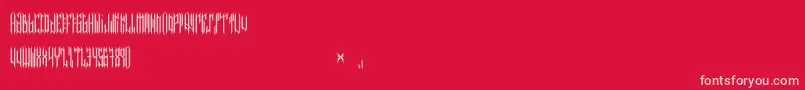 フォントNETHER TYPE BETA 01 – 赤い背景にピンクのフォント