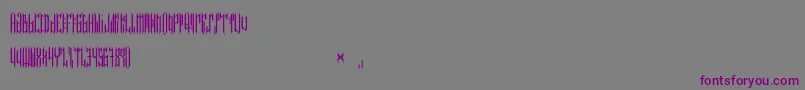 フォントNETHER TYPE BETA 01 – 紫色のフォント、灰色の背景