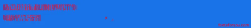 NETHER TYPE BETA 01 Font – Red Fonts on Blue Background