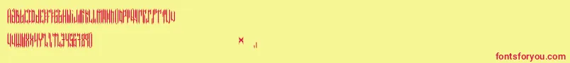 NETHER TYPE BETA 01 Font – Red Fonts on Yellow Background
