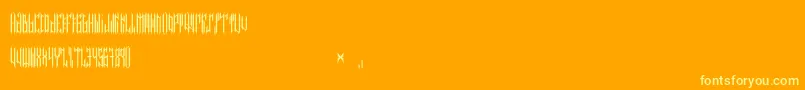 NETHER TYPE BETA 01-fontti – keltaiset fontit oranssilla taustalla