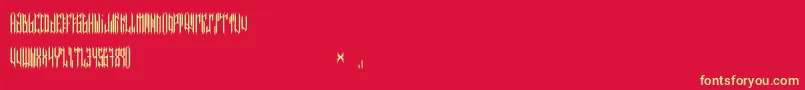NETHER TYPE BETA 01 Font – Yellow Fonts on Red Background