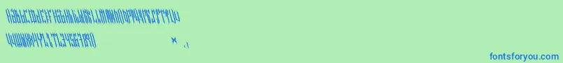 フォントNETHER TYPE BETA 02 – 青い文字は緑の背景です。