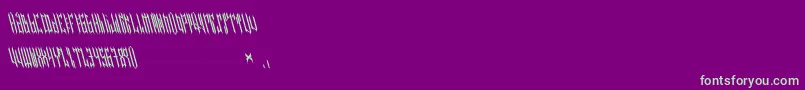 フォントNETHER TYPE BETA 02 – 紫の背景に緑のフォント