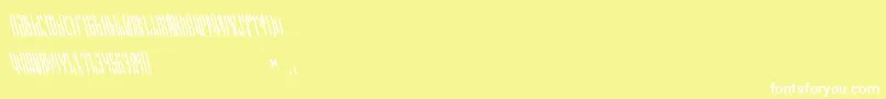 Fonte NETHER TYPE BETA 02 – fontes brancas em um fundo amarelo