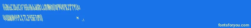 フォントNETHER TYPE BETA 02 – 黄色の文字、青い背景