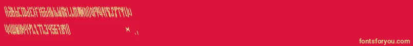Czcionka NETHER TYPE BETA 02 – żółte czcionki na czerwonym tle