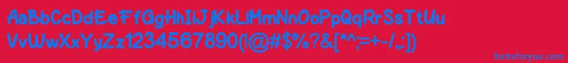 Netigen Regular Font – Blue Fonts on Red Background